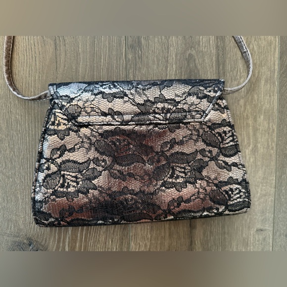 Neiman Marcus Floral Lace Shoulder Bag Purse - Picture 9 of 12